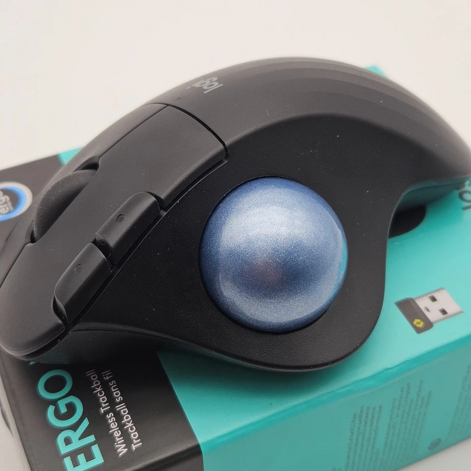 Logitech - ERGO M575 S Wireless Ergonomic Trackball Mouse - Wireless - Black - Image 2 of 4