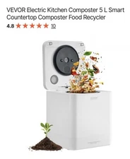VEVOR Electric Kitchen Composter 5 L Smart Countertop Composter Food Recycler