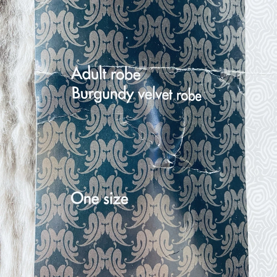 Men's Halloween Costumes Adult Royal King Fur Trim Robe, Red/White, One Size - Image 3 of 4