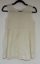 The Great. Women  s Ivory Flowy Gauzy Sleeveless Babydoll Blouse Tunic Size 0