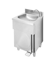 Lavamani acciaio inox comando a pedale cm 50x40x85 RSB087