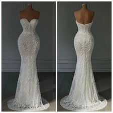 Elegant sleeveless strapless ball gown with floral sequins lace evening dress
