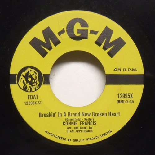 Connie Francis - Breakin' In A Brand New Broken Heart - 1961 Pop 45 - Canadian