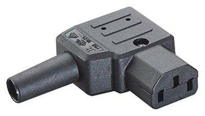 Bachmann C13 Kaltgeräte-Winkel- dose, 70°C, rechts, 2polig, schwarz (915.173)