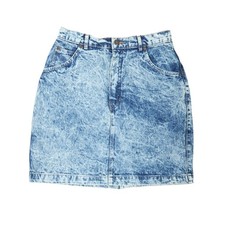 Vintage 90s Gap light blue acid wash denim jean mini skirt 28"