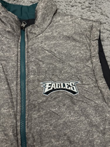 NFL Philidelphia Eagles Men’s Full Zip Reversible Vest Size Medium - Picture 7 of 9