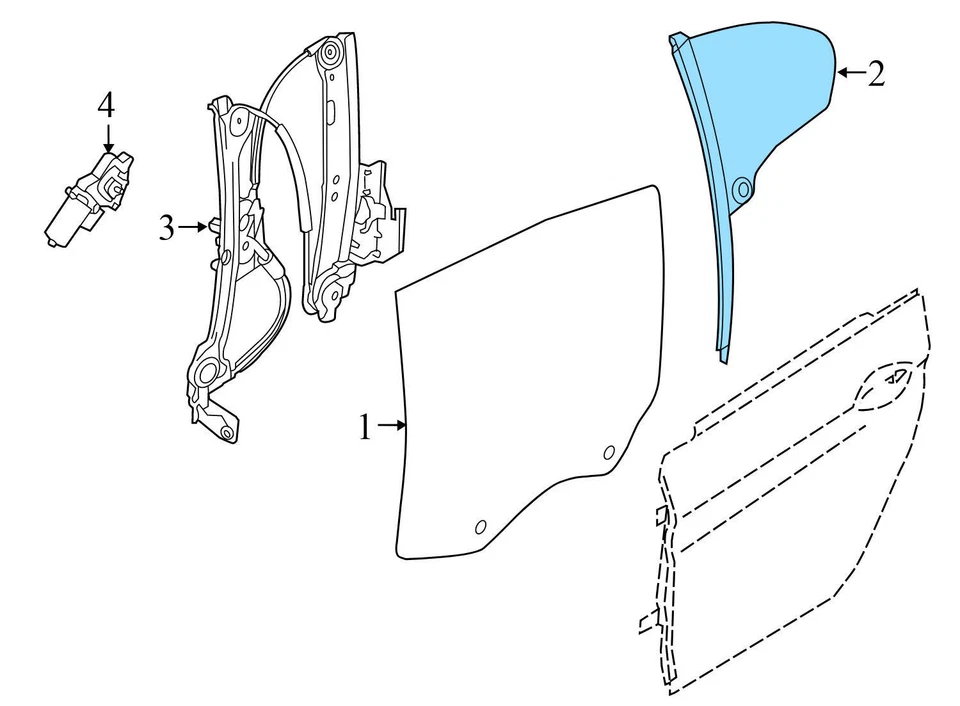 BMW 650I XDRIVE 2013-2019 gran cupé - puerta trasera izquierda cuarto ventana cristal Foto 3 de 4