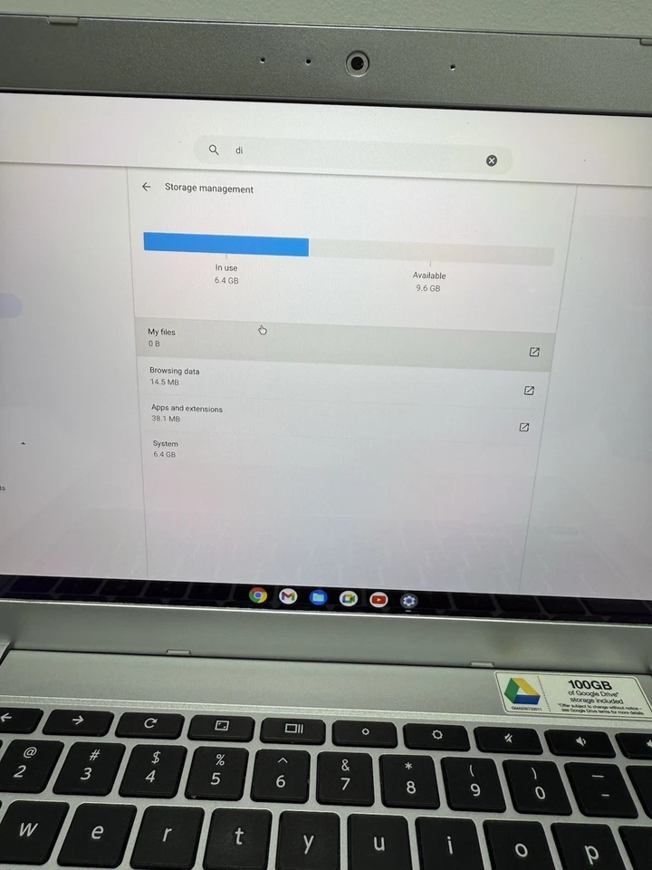 Toshiba Laptop Chromebook 13.3" CB35 Chrome OS 4GB RAM 16GB SSD Celeron webcam - Image 3 of 4