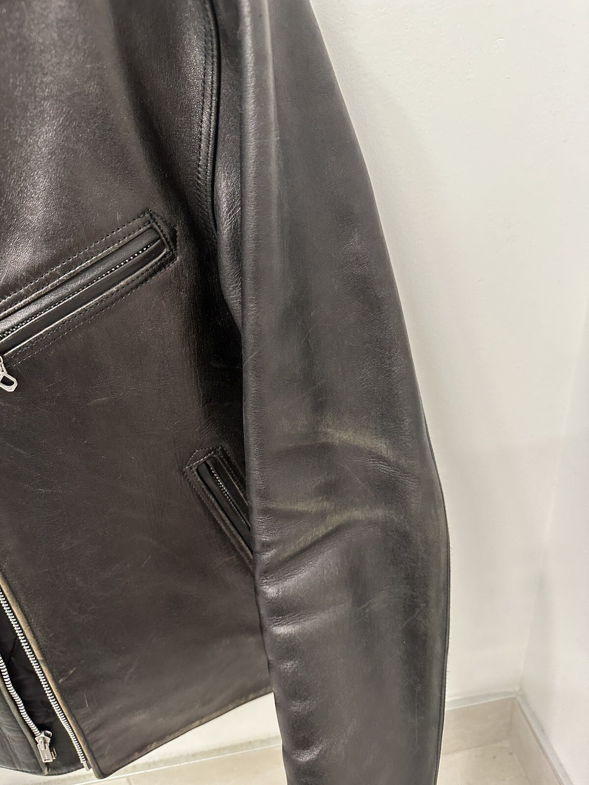 Fine Creek Leather Horsehide Jacket (Eric) Size 42 Great Condition eBay