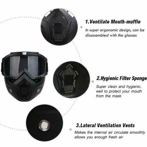 Máscara para adultos Gafas Motocross Carreras ATV MX Bicicleta de tierra Todoterreno Anteojos - Imagen 6 de 31
