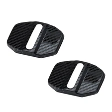 Carbon Fiber Print Stainless Door Latch Striker Cover Fits 13-20 R231 SL550