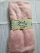 Blanket Couverture Pink Baby Fleece Scalloped Edges 30" x 30" New with Tags