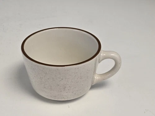 Vintage Syracuse China Restaurant Coffee Cup Speckled w/ Brown Rim