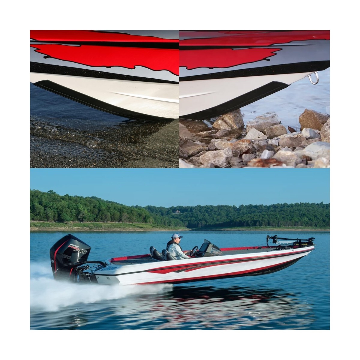 Keel Protector Strip For Boats - 4.84" W X 6.4' L, White Rubber Guard For Fiberglass/Aluminum Hulls - View #9