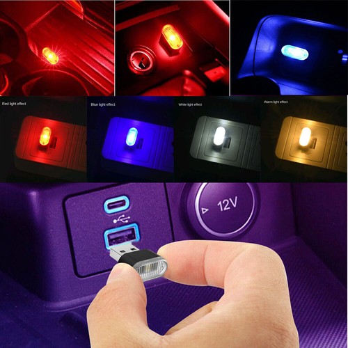 Mini USB LED Car Interior Light For Mac PC Laptop Neon Night Ambient Bulb Lamp - Zdjęcie 3 z 20