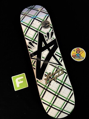 SUPER RARE City Stars Skateboard Deck Kareem Campbell White Gold