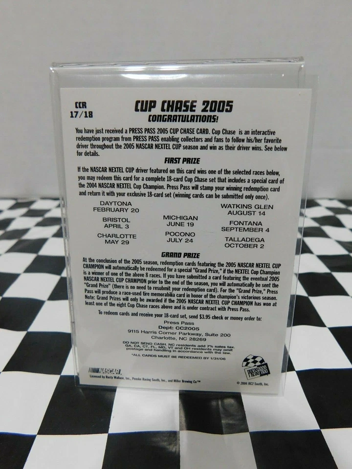 2005 Press Pass Rusty Wallace - Image 3 of 3