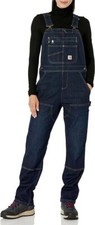 Carhartt Midnight Blue Denim Double Front L136401 Womens Size L 12/14 reg