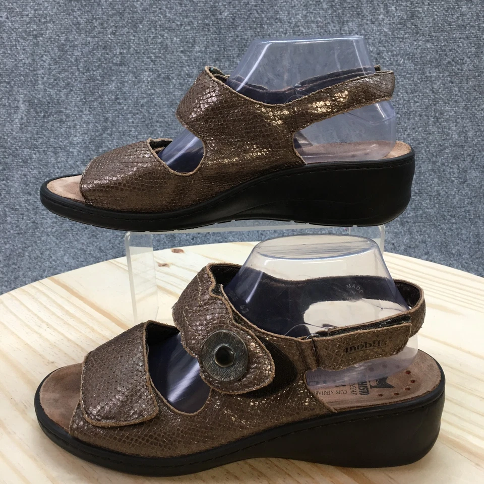 Sandalias Mephisto Mobils para mujer 40 Jissy punta abierta cuña cuero marrón Foto 2 de 4