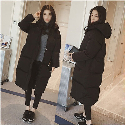 Women Lady Loose Puffer Long Coat Parka Jacket Hooded Oversized Winter Outerwear Ebay