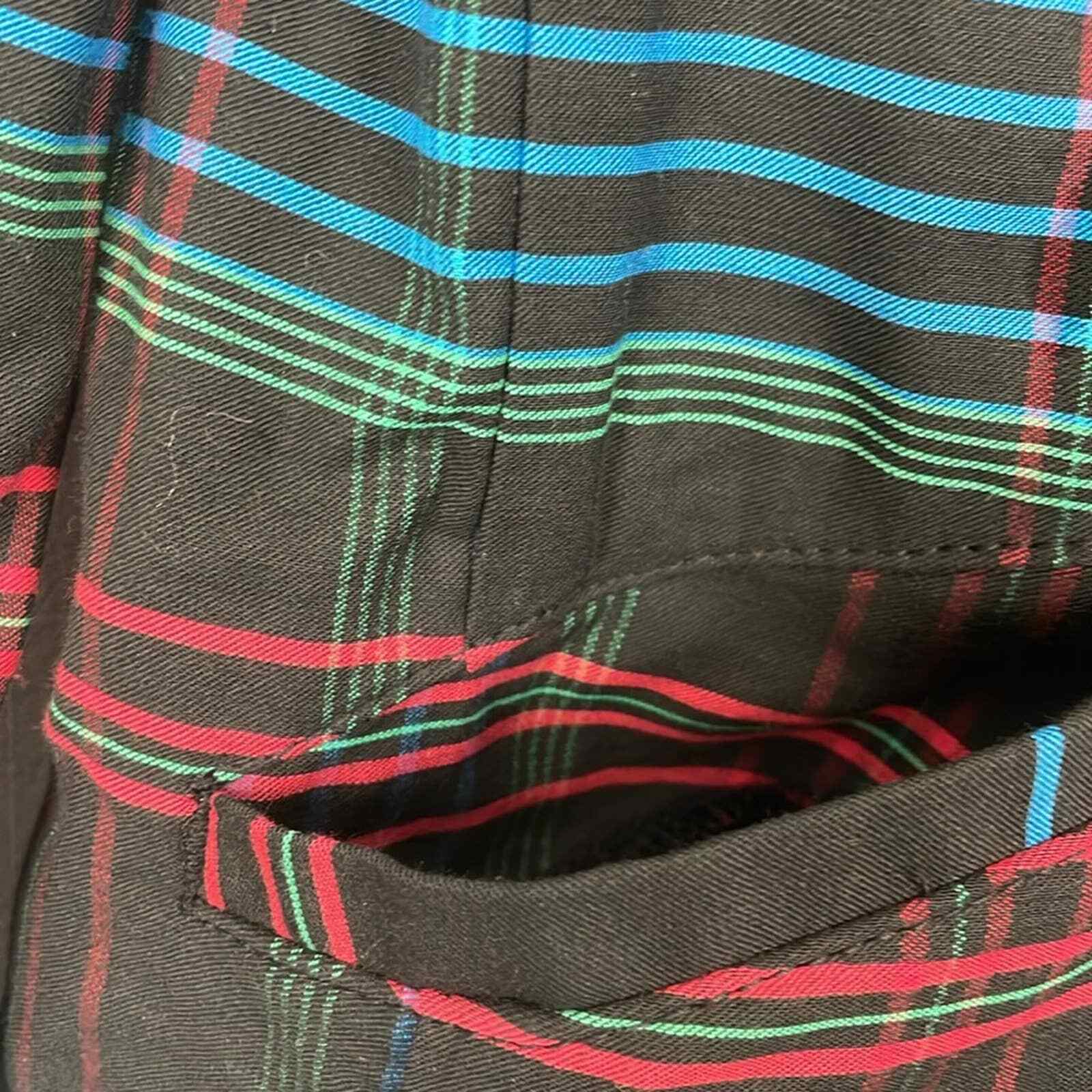 CAbi Multicolor Plaid Blazer Print Button Down 2 … - image 5