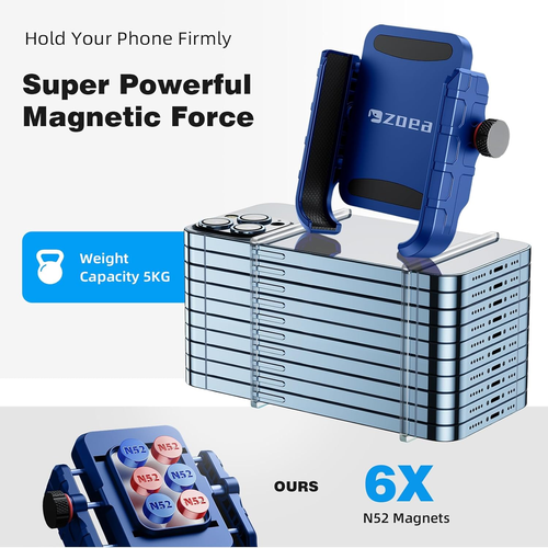 Golf Cart Magnetic Phone Holder, Smartphone Mount, Ultra Strength Magnet Golf Ph - 第 5/12 張圖片