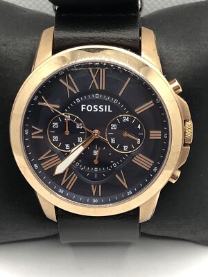 Fossil FS4835 Men's Black Leather 