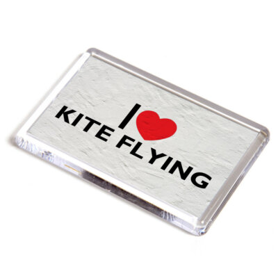 KÜHLSCHRANKMAGNET - I Love Kite Flying - Sport & Spiel Geschenk