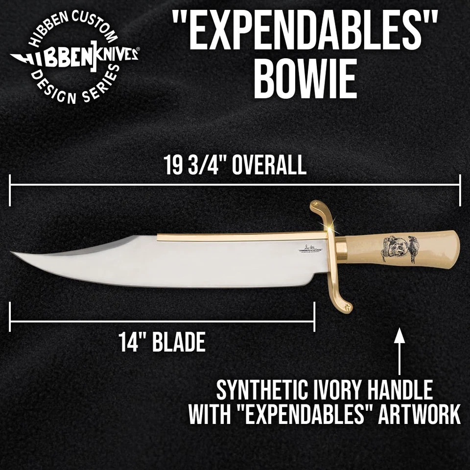 Gil Hibben Expendables Bowie Knife, Movie Replica & Collectible, 19 3/4" Overall - Image 2 of 4