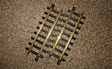 New Bright Holiday Express 2 STRAIGHT TRACKS 380 Series track POLISHED Pair oe