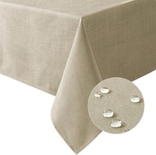 Linen Textured Table Cloths Rectangle 60 x 120 Inch Premium Solid Tablecloth