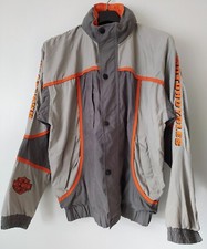 Harley Davidson Jacke Damen XS grau orange neon Mesh gefüttert Motorrad Biker