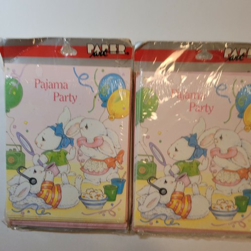 16 Party Invitations Slumber Party Vintage by Paper Art Co. BIRTHDAY PARTY Cute - Picture 2 of 6