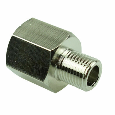 M10 X 1 Male Metric to 1/4'' NPT Female Nickel Plated Brass Pipe Fitting Adapter
