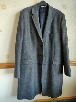 Dolce And Gabbana Martini Mens 100% Wool Coat Long Coat Size 44