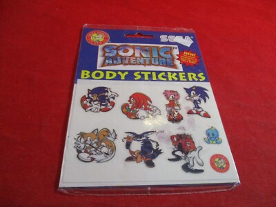 Sonic the Hedgehog Adventure Sega Dreamcast 1999 Body Sticker NEW Tails Knuckles