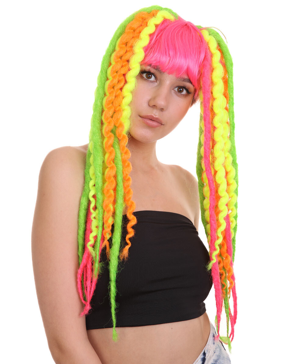 HPO Adult Women's Crazy Clown Dolly Wig, Perfect for Halloween, HW-1553