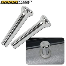 Fit For 1971-1988 GM Chevy Cars & Trucks Chrome Door Lock Knobs Plastic 1Pair 