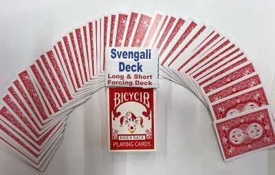 Magic Trick Short & Long Deck ~ Svengali Cards ~ Beginner Magician Card Tricks - Image 1 of 4