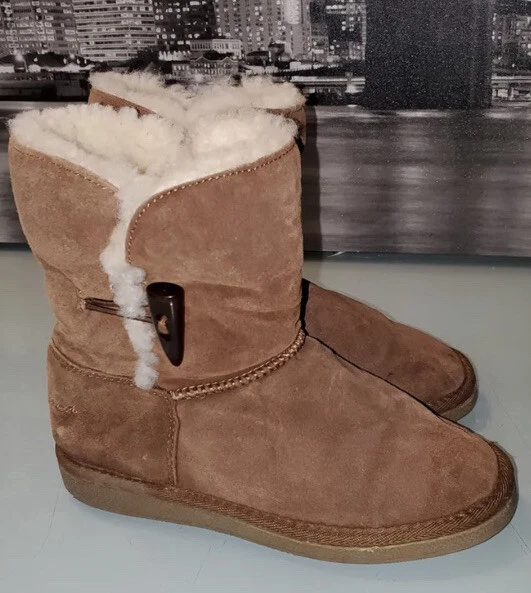 metallic sherpa duck boots