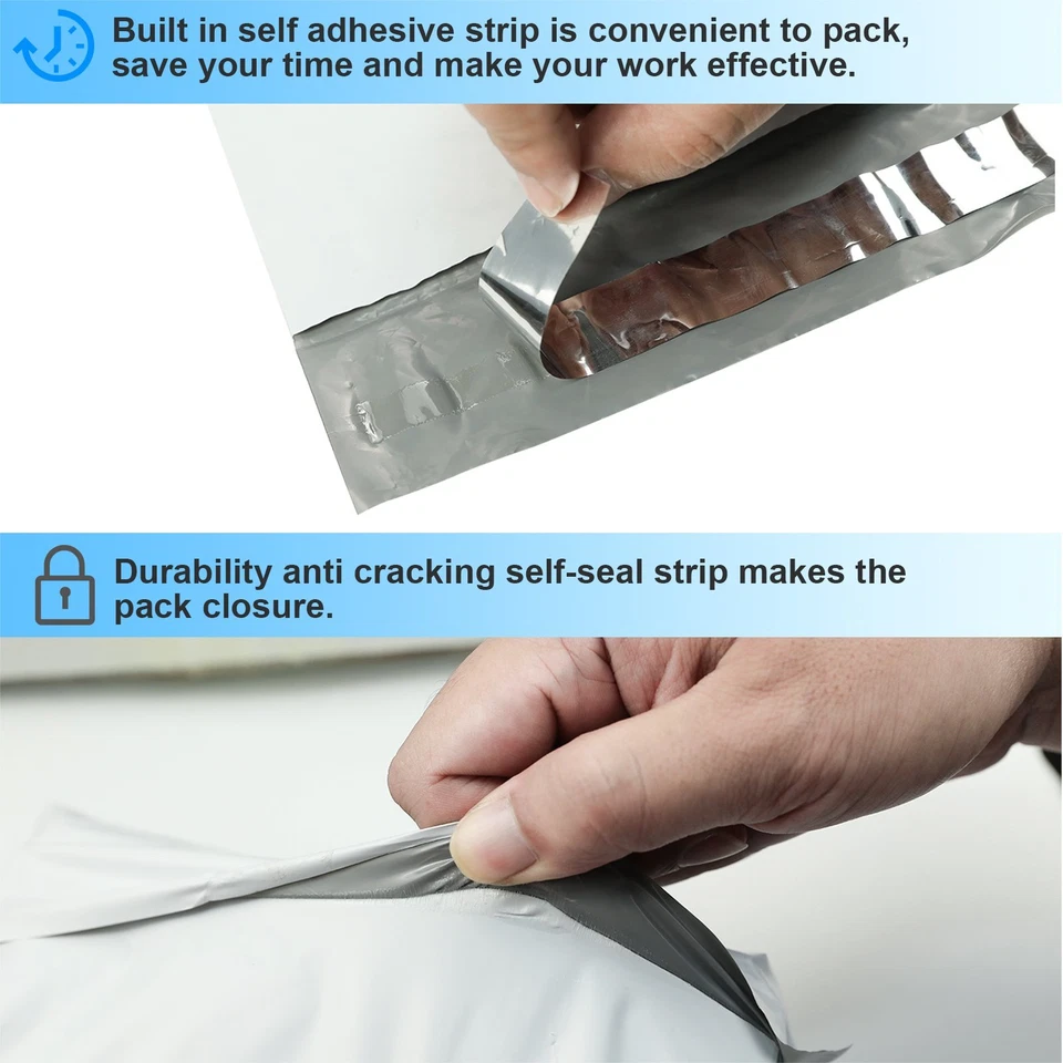 100 PACK 12x15.5 in Poly Mailers Envelopes Shipping Bags Tear-Proof Postal Bags - Image 4 of 4