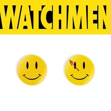 WATCHMEN The Comedian - 1" INCH PIN-BACK Button Set (Bloodied & Clean Version)