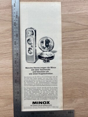 Minox Camera Gießen Original Vintage Advert 1968 Werbung Reklame