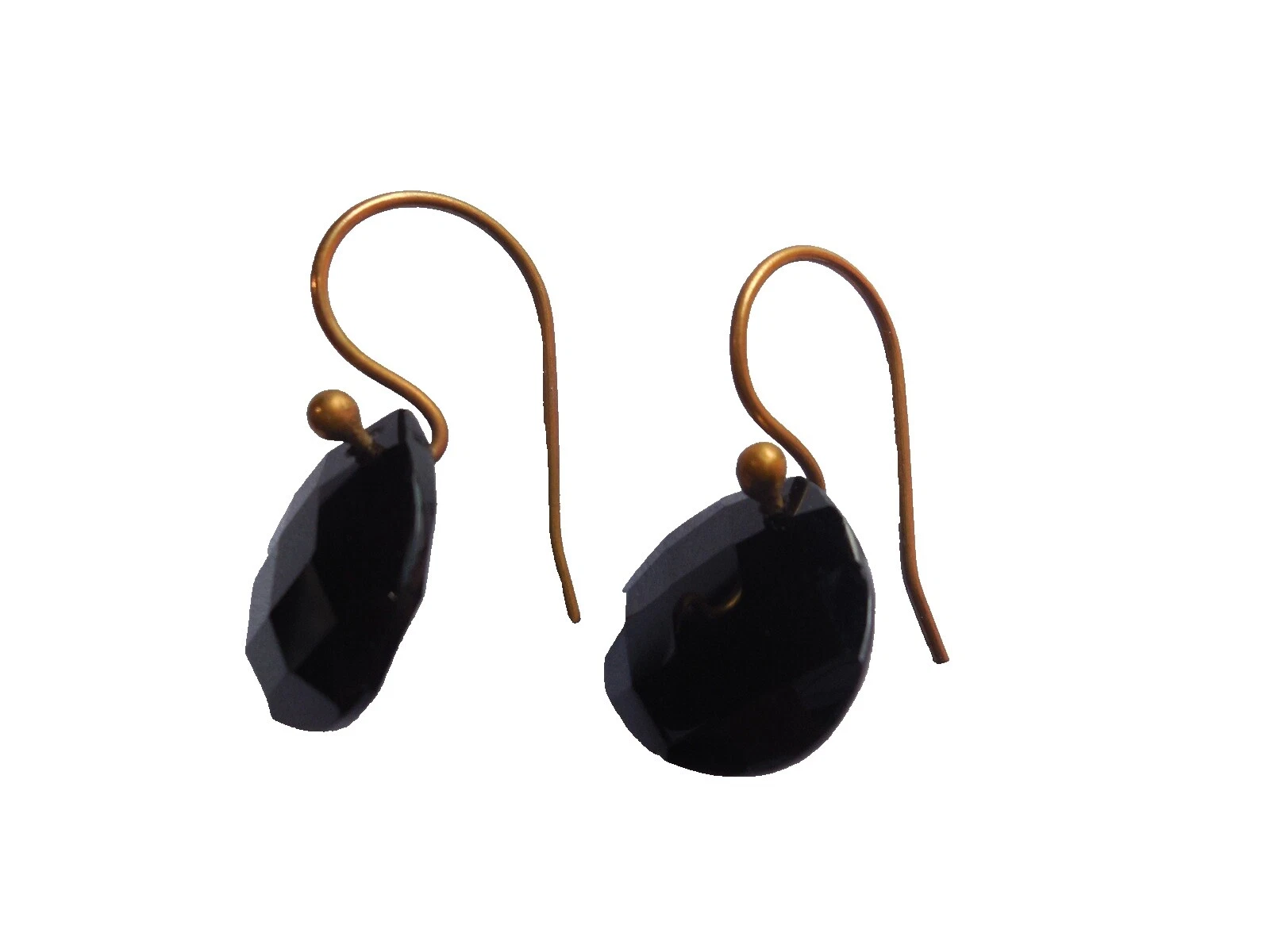 玉髓镀黄铜时尚耳环