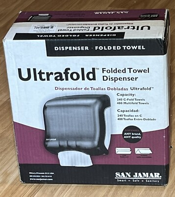 #ad #ad Brand NEW San Jamar T1750TBKRD Commercial Folded Towel Dispenser Black Pearl $29.95