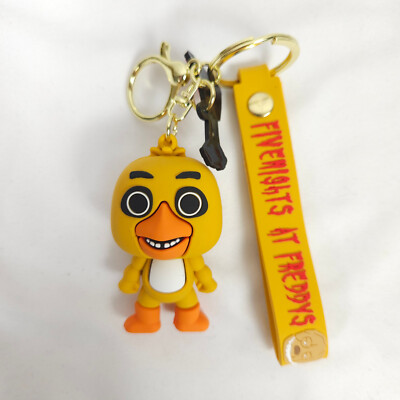 FNAF Chica 3D Keychain Five Nights at Freddy's Silicone Keyring Charm