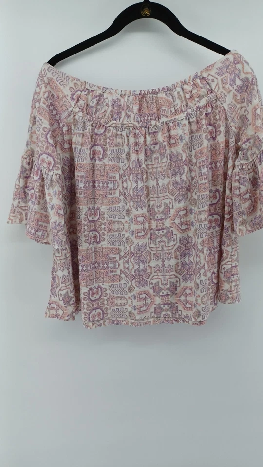 Top corto para mujer William Rast X-pequeño Gigi con cordones fuera del hombro boho Foto 2 de 4