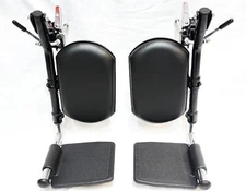 Wheelchair elevating leg rests, with padded calf pad, Composite Footplates