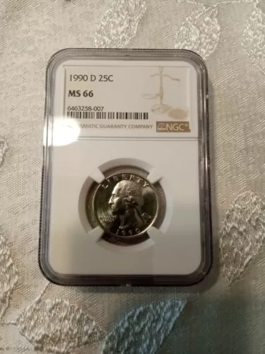 1990 D Washington Quarter NGC MS 66