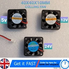 DC 5V/12V/24V Computer CPU Cooler Mini 4010 Cooling Fan 40x40x10mm for Extruder